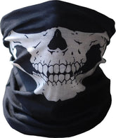 Nessiworld Black Color Seamless Multifunctional Chin Skull Face Mask Baf Buff Bandana Neck Collar Wristband